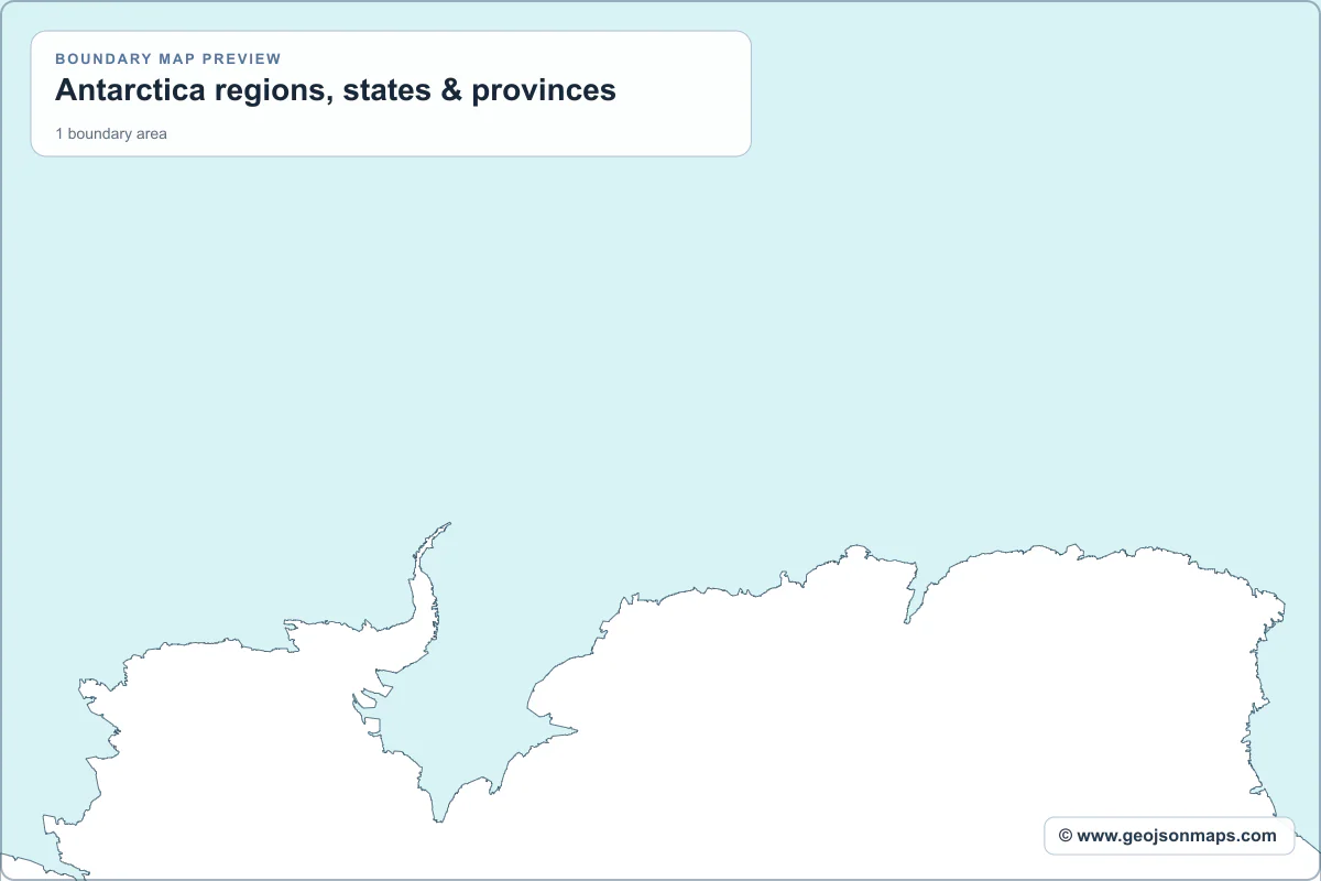 Preview of Antarctica regions, states & provinces map