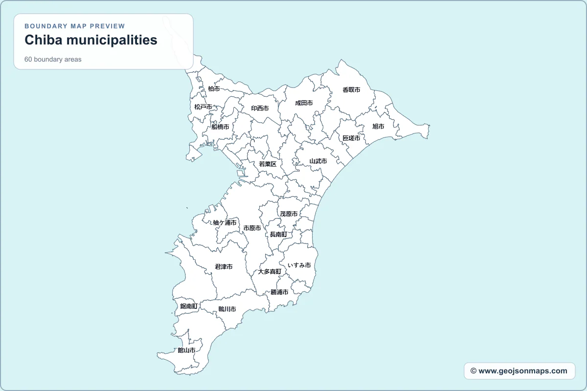 Preview of Chiba municipalities map