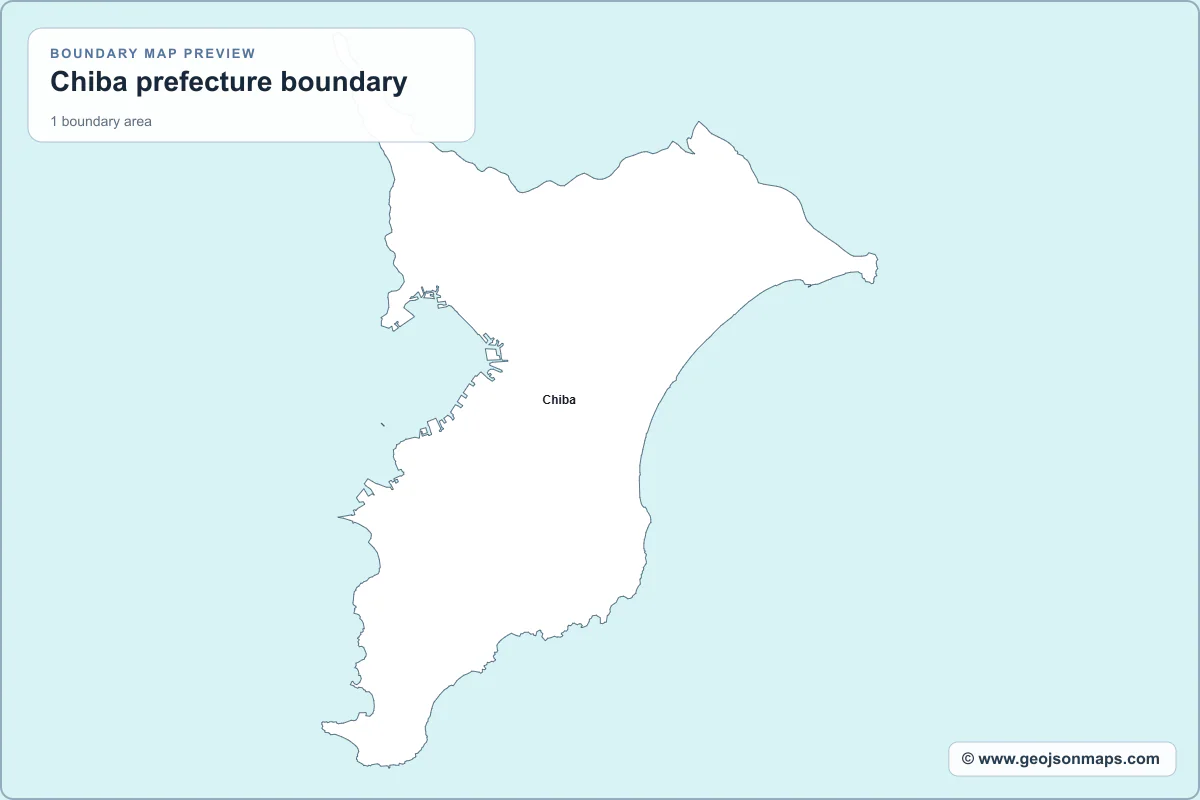 Preview of Chiba prefecture boundary map