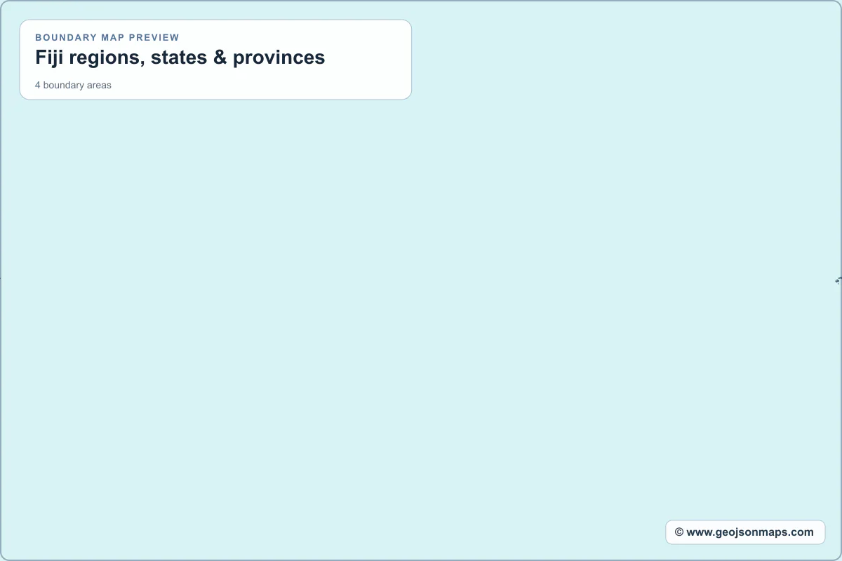 Preview of Fiji regions, states & provinces map