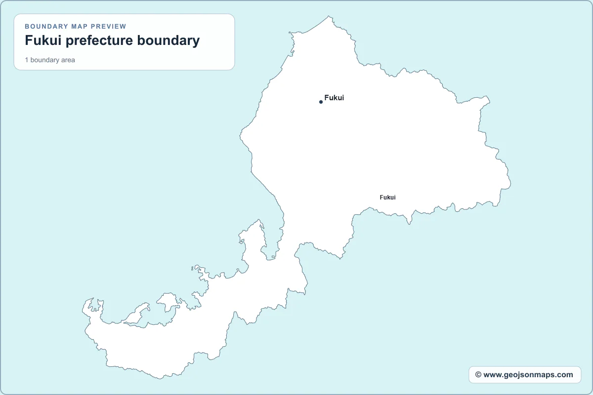Preview of Fukui prefecture boundary map