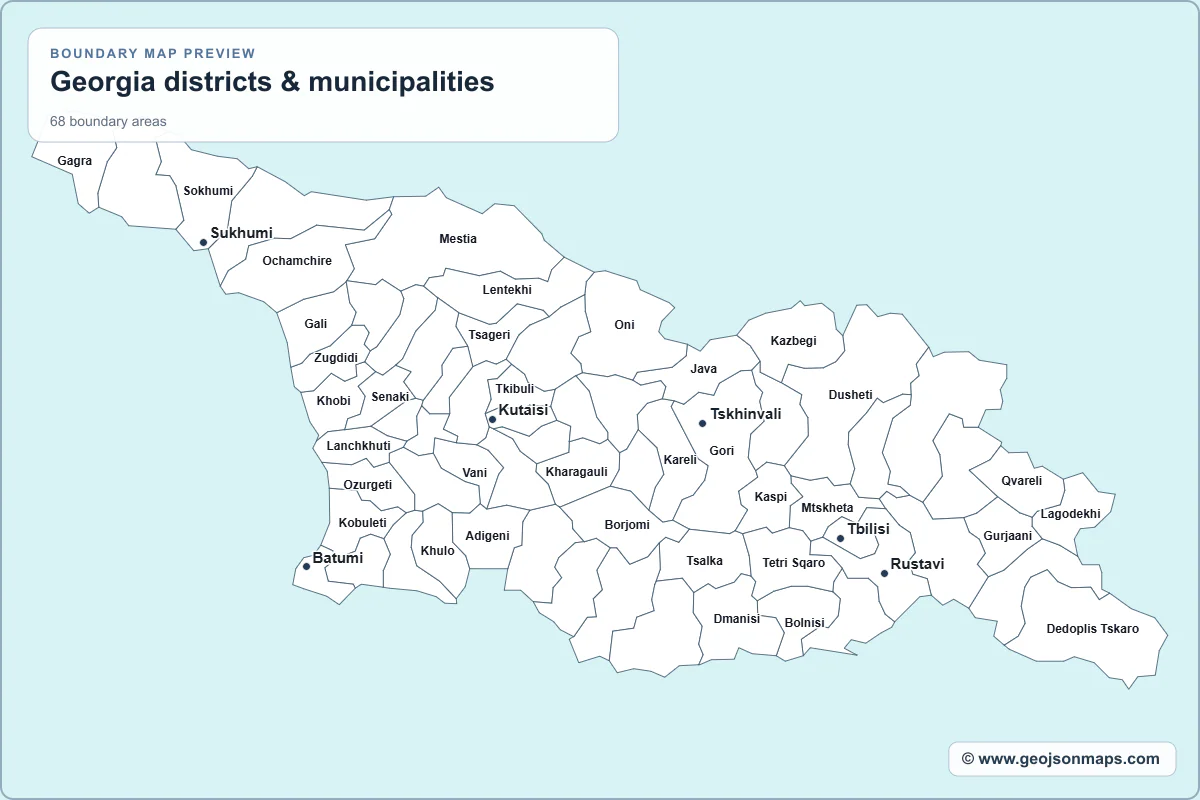 Preview of Georgia districts & municipalities map