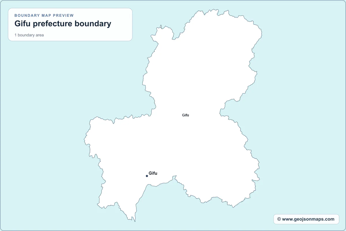 Preview of Gifu prefecture boundary map