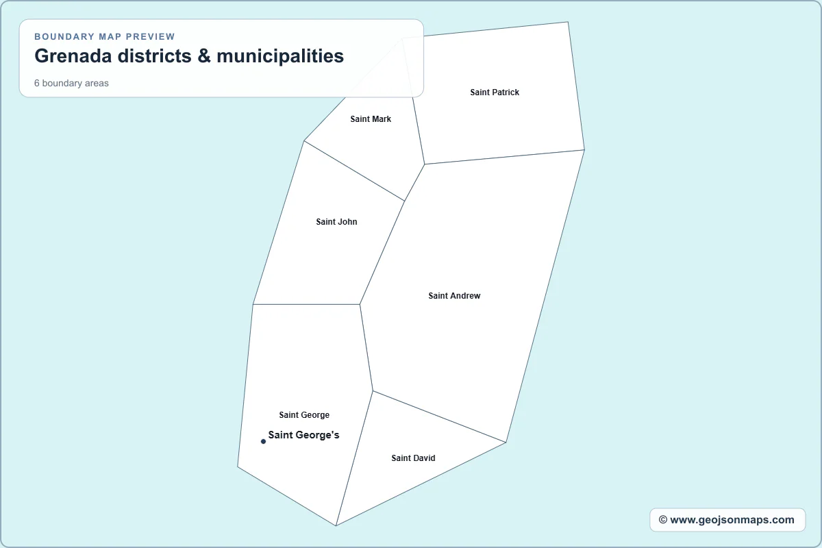 Preview of Grenada districts & municipalities map
