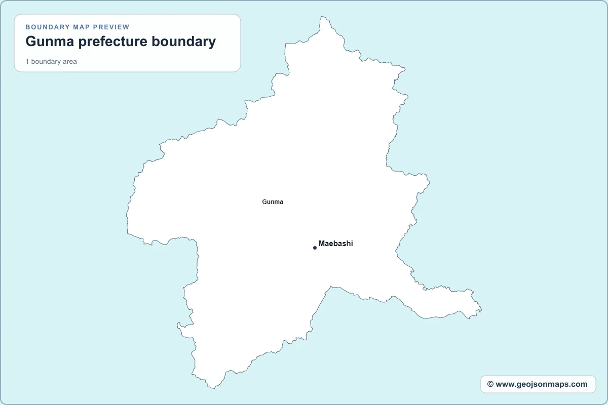 Preview of Gunma prefecture boundary map