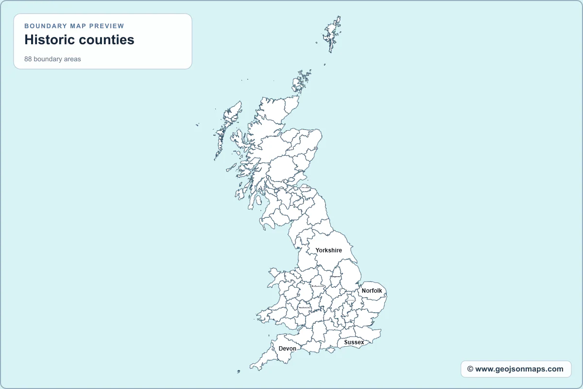 Preview of Historic counties map