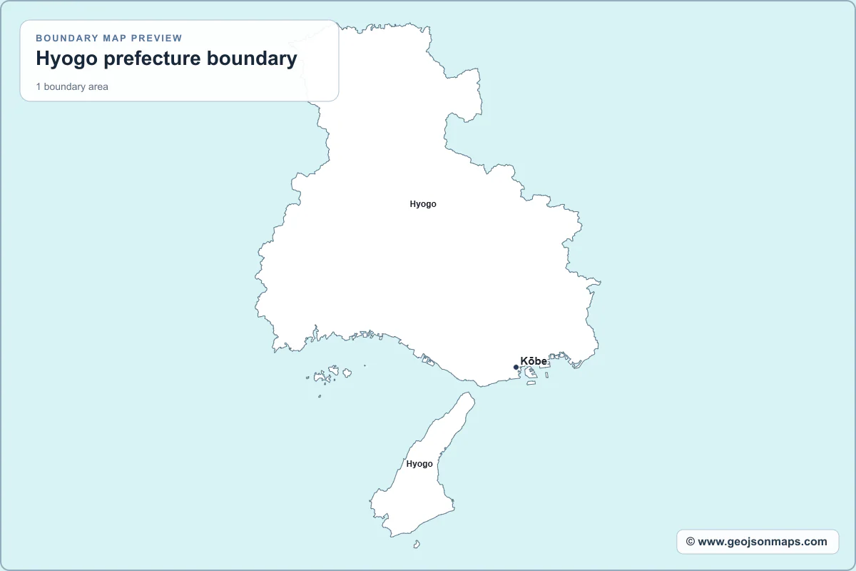 Preview of Hyogo prefecture boundary map