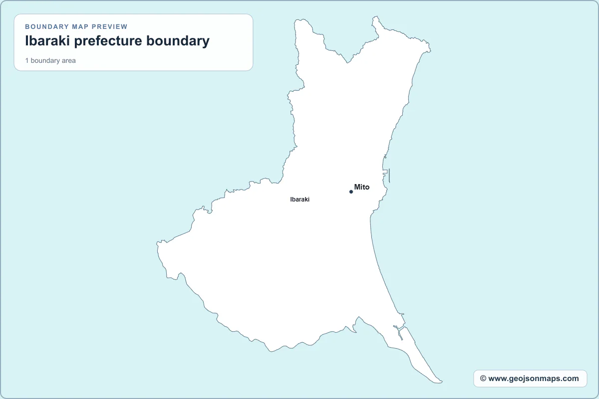 Preview of Ibaraki prefecture boundary map