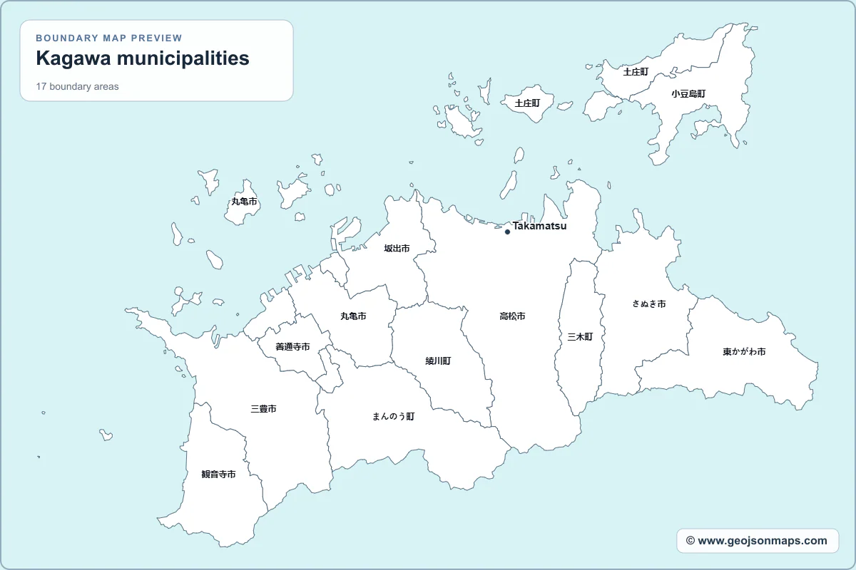 Preview of Kagawa municipalities map