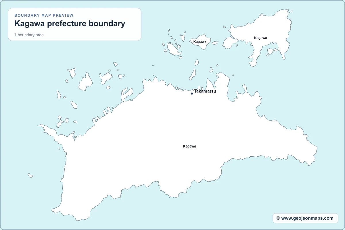 Preview of Kagawa prefecture boundary map