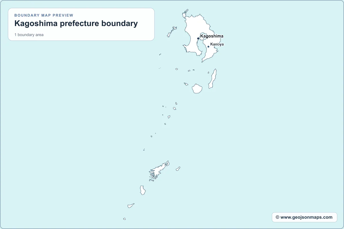 Preview of Kagoshima prefecture boundary map
