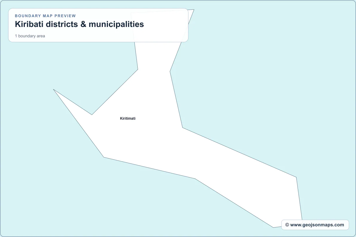 Preview of Kiribati districts & municipalities map