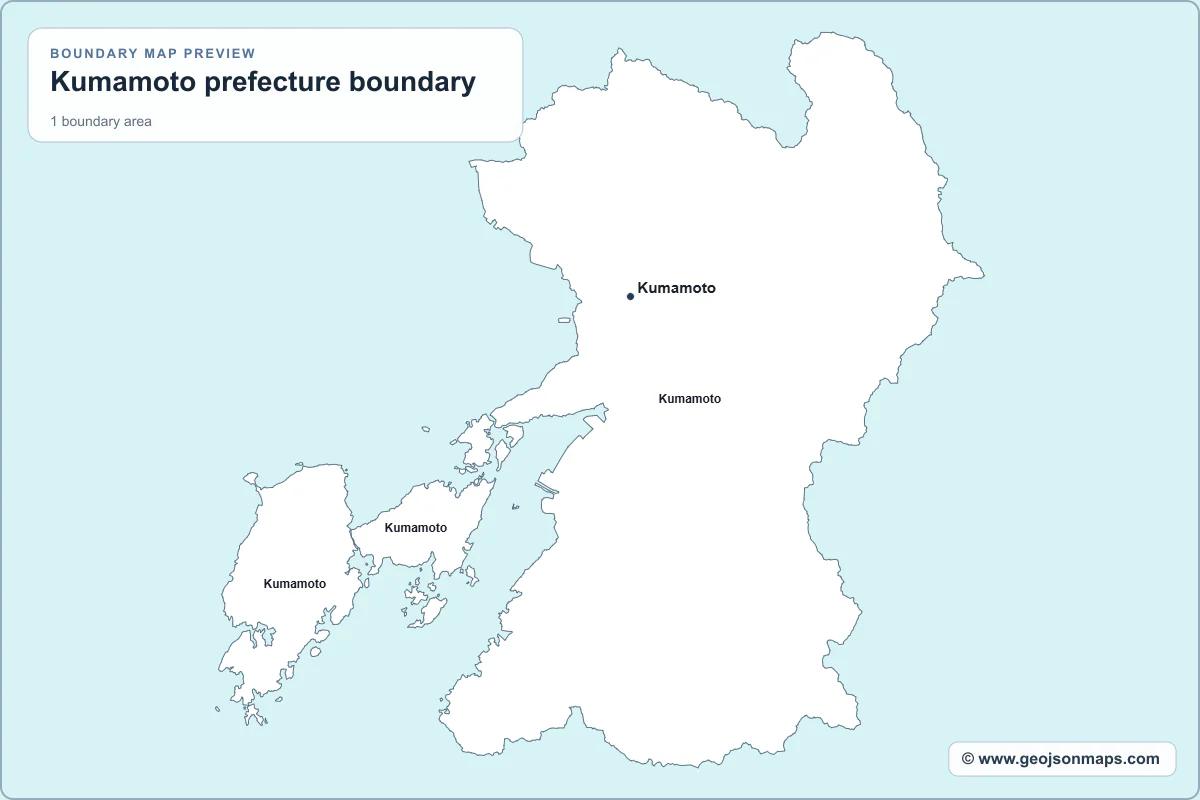 Preview of Kumamoto prefecture boundary map