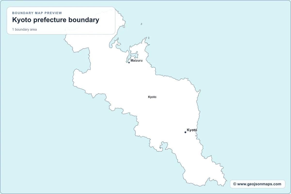 Preview of Kyoto prefecture boundary map