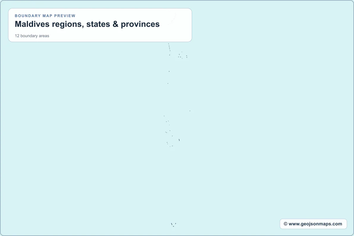 Preview of Maldives regions, states & provinces map