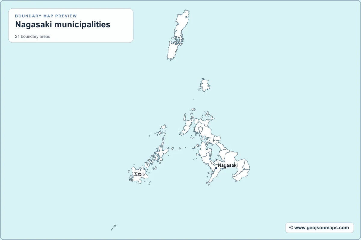 Preview of Nagasaki municipalities map