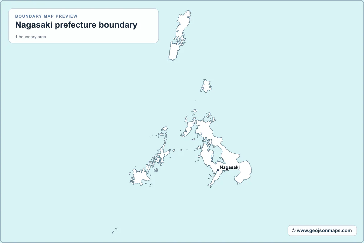 Preview of Nagasaki prefecture boundary map