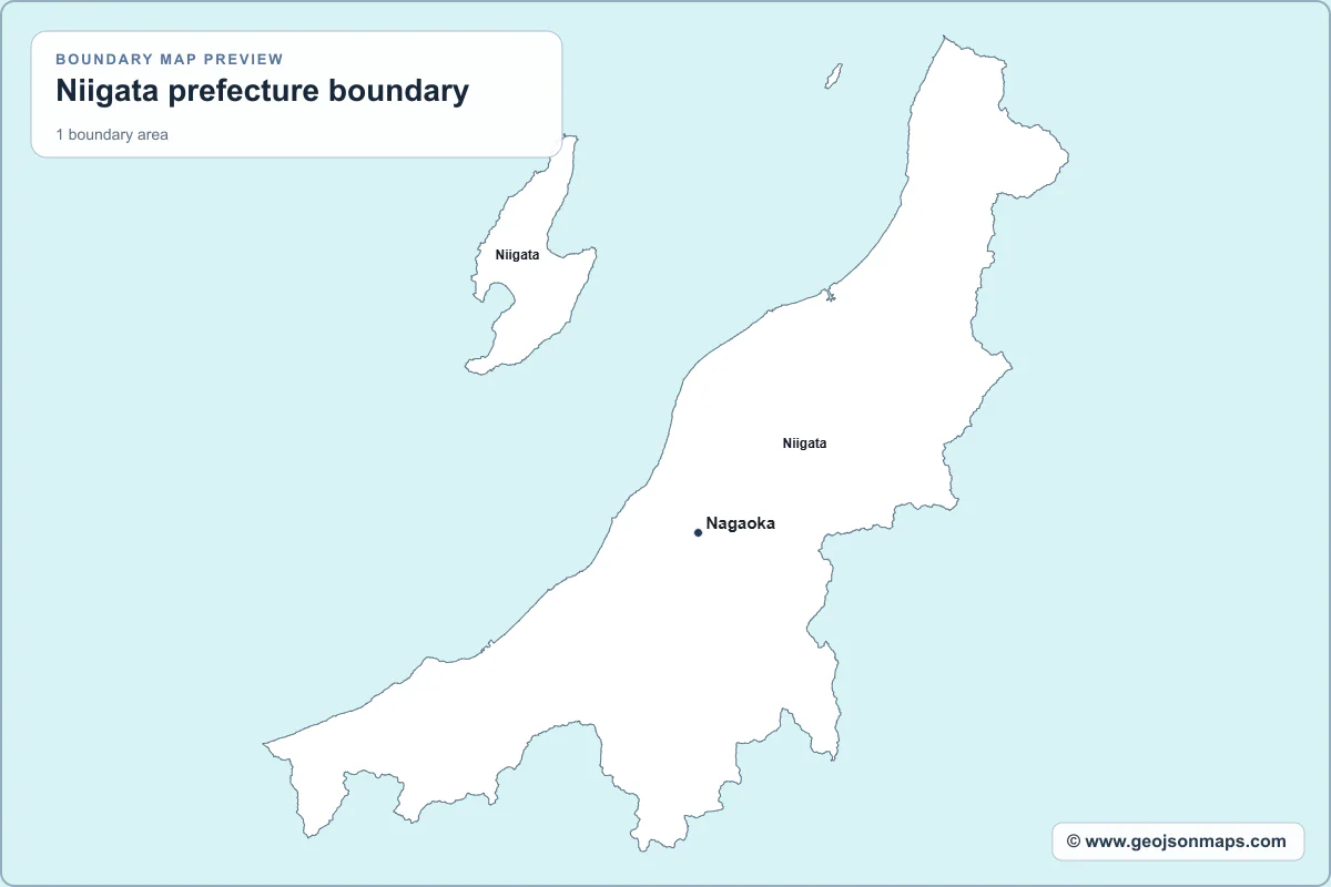 Preview of Niigata prefecture boundary map