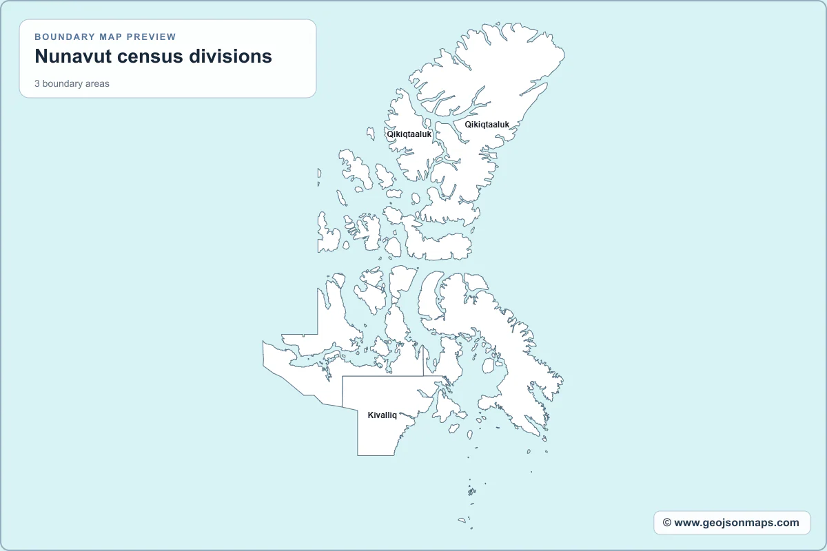 Preview of Nunavut census divisions map