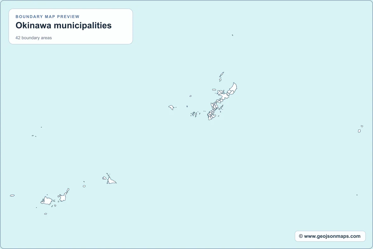 Preview of Okinawa municipalities map