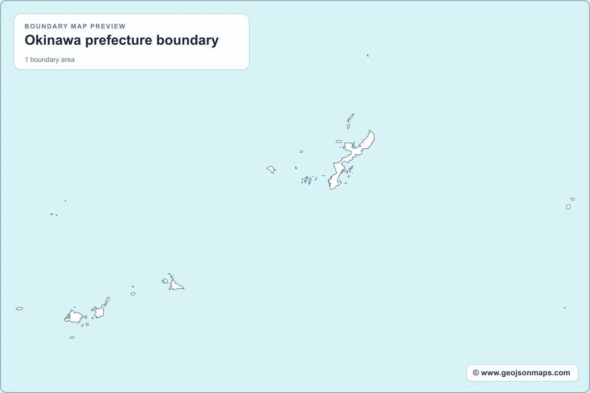 Preview of Okinawa prefecture boundary map