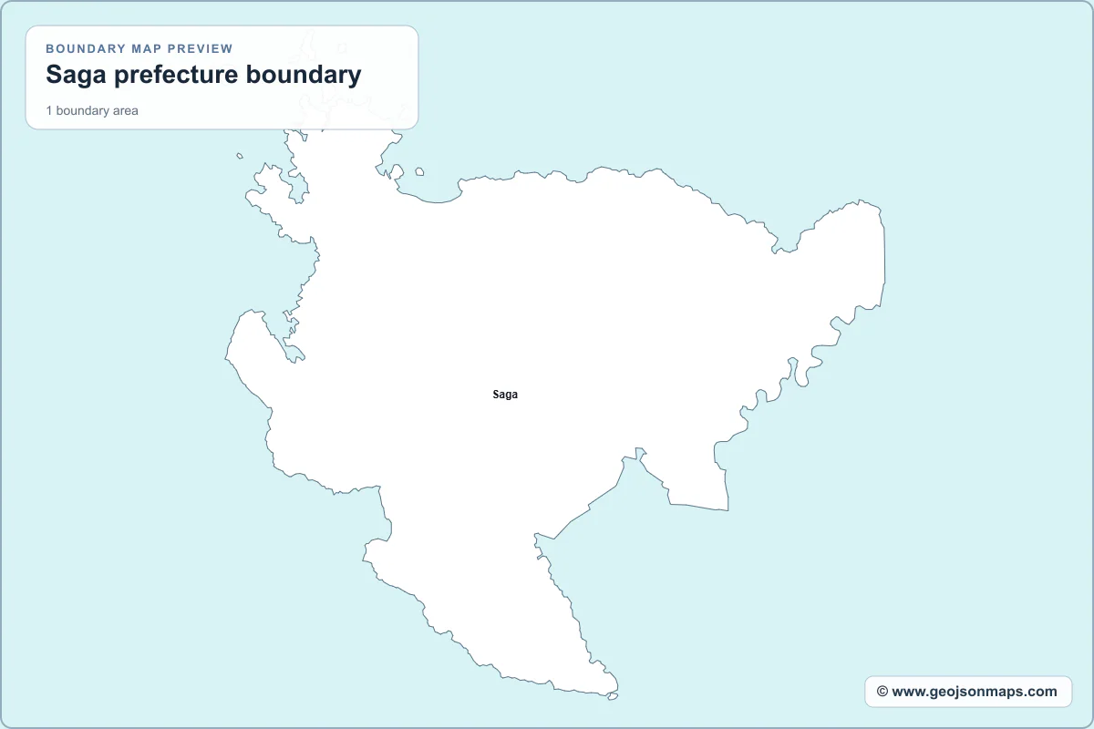 Preview of Saga prefecture boundary map