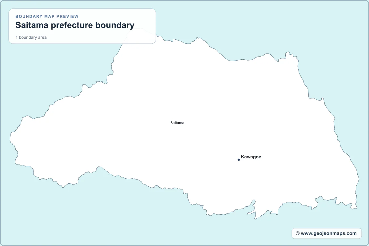 Preview of Saitama prefecture boundary map