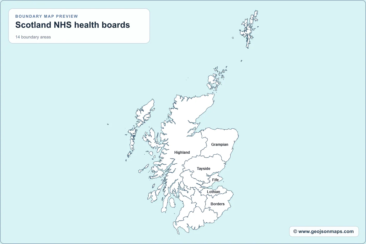 Preview of Scotland NHS health boards map