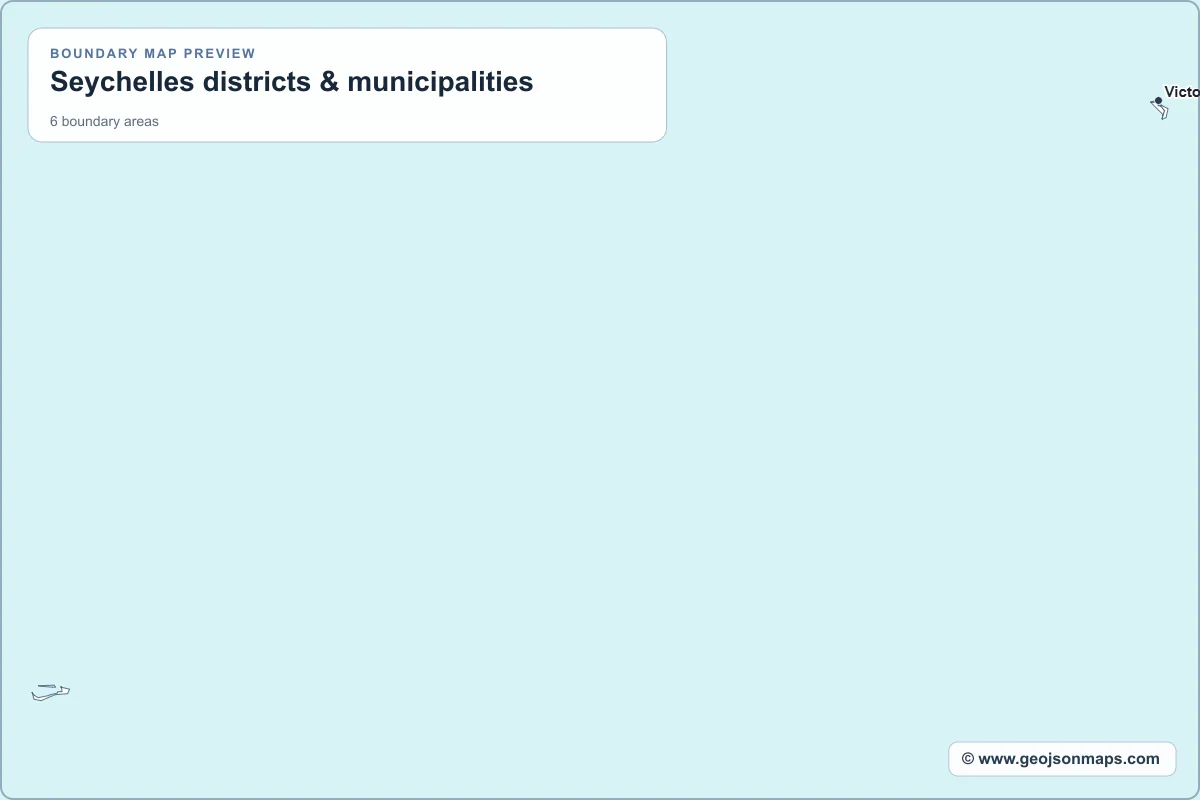 Preview of Seychelles districts & municipalities map