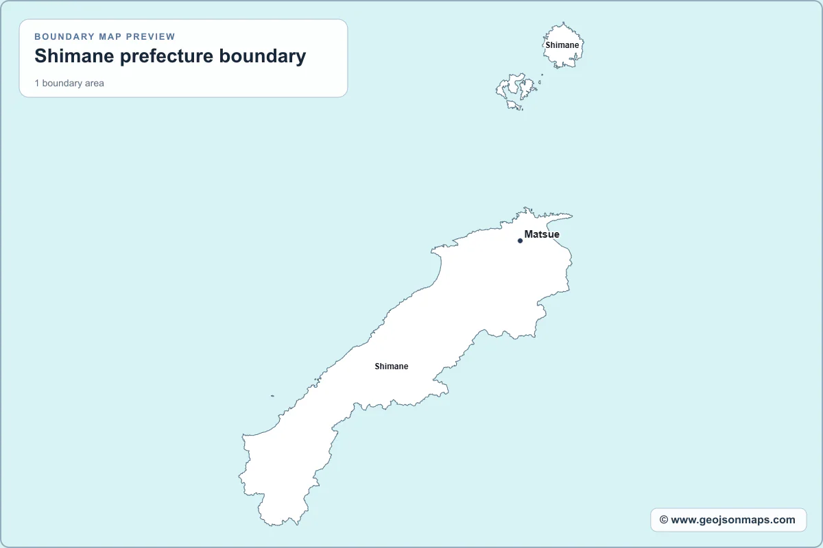 Preview of Shimane prefecture boundary map