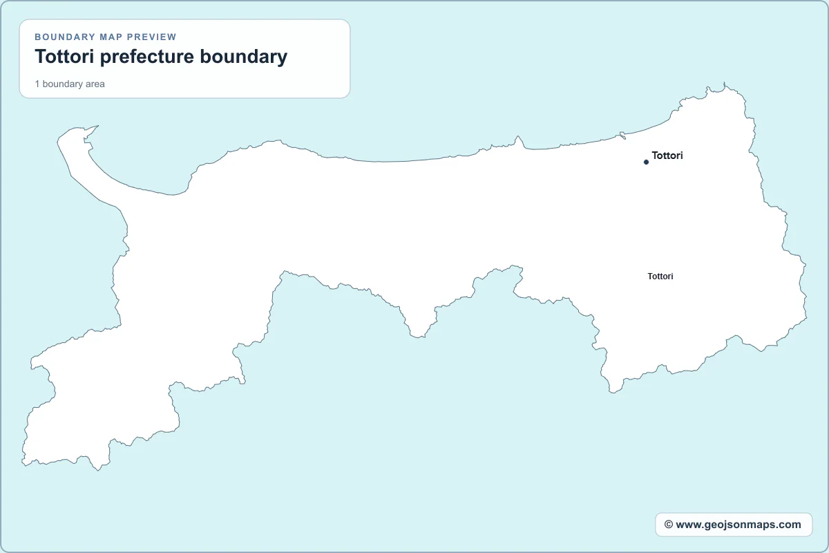 Preview of Tottori prefecture boundary map