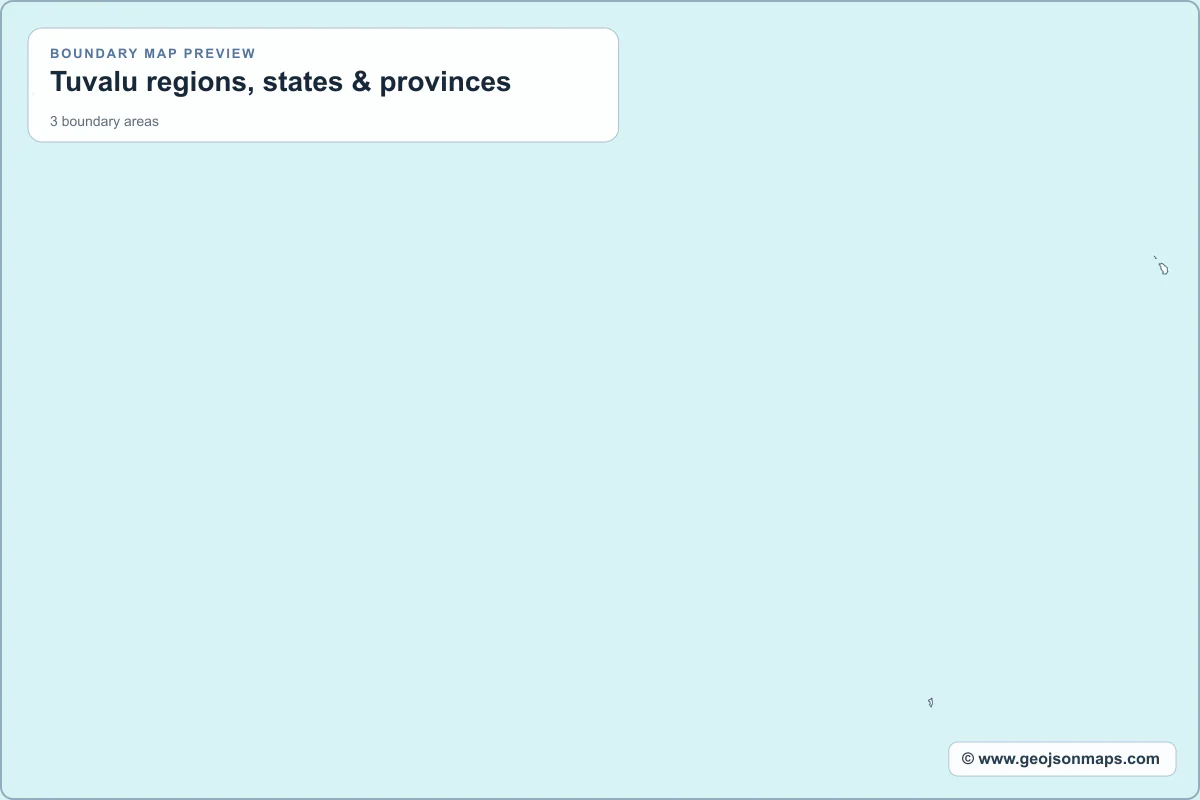 Preview of Tuvalu regions, states & provinces map