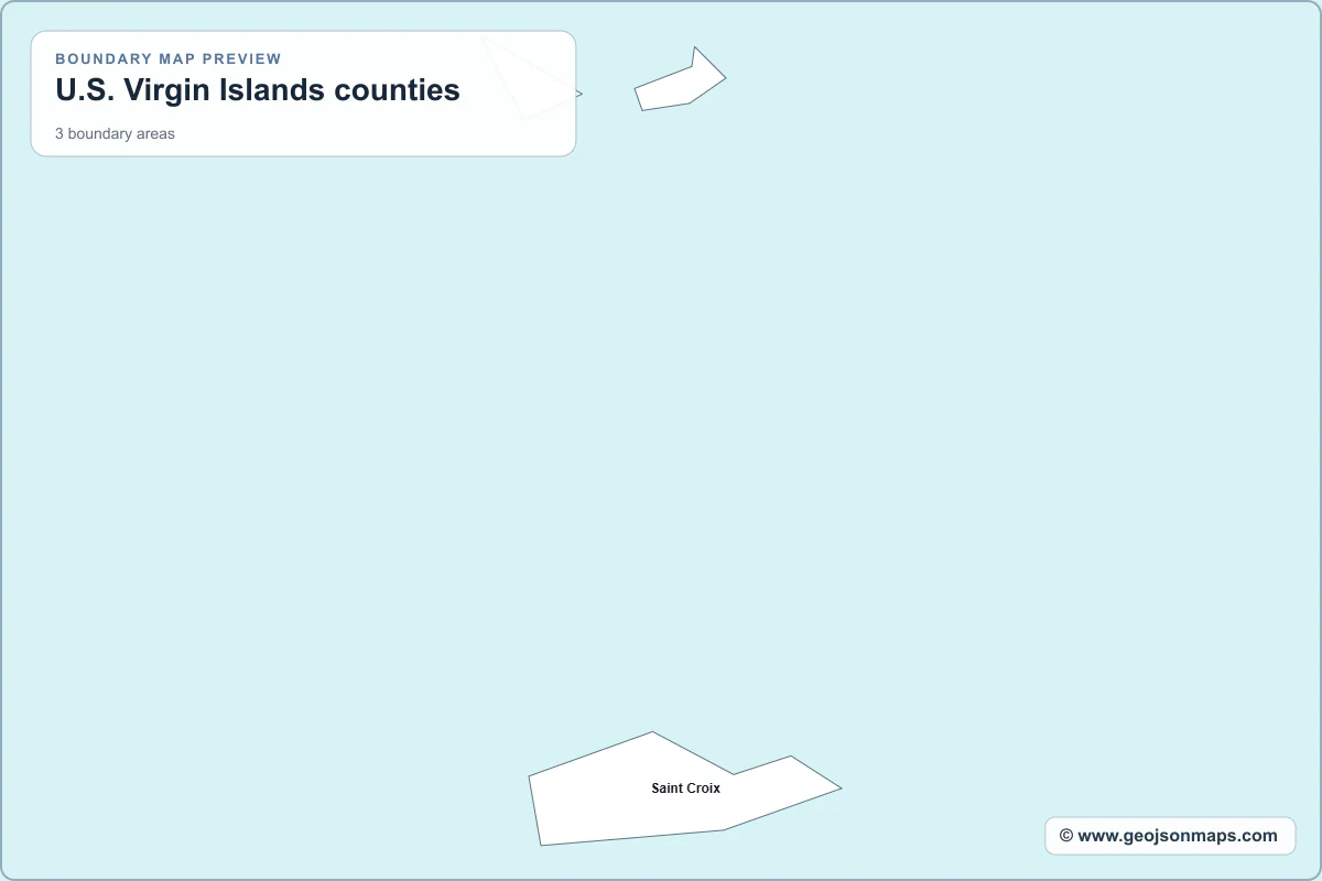 Preview of U.S. Virgin Islands counties map