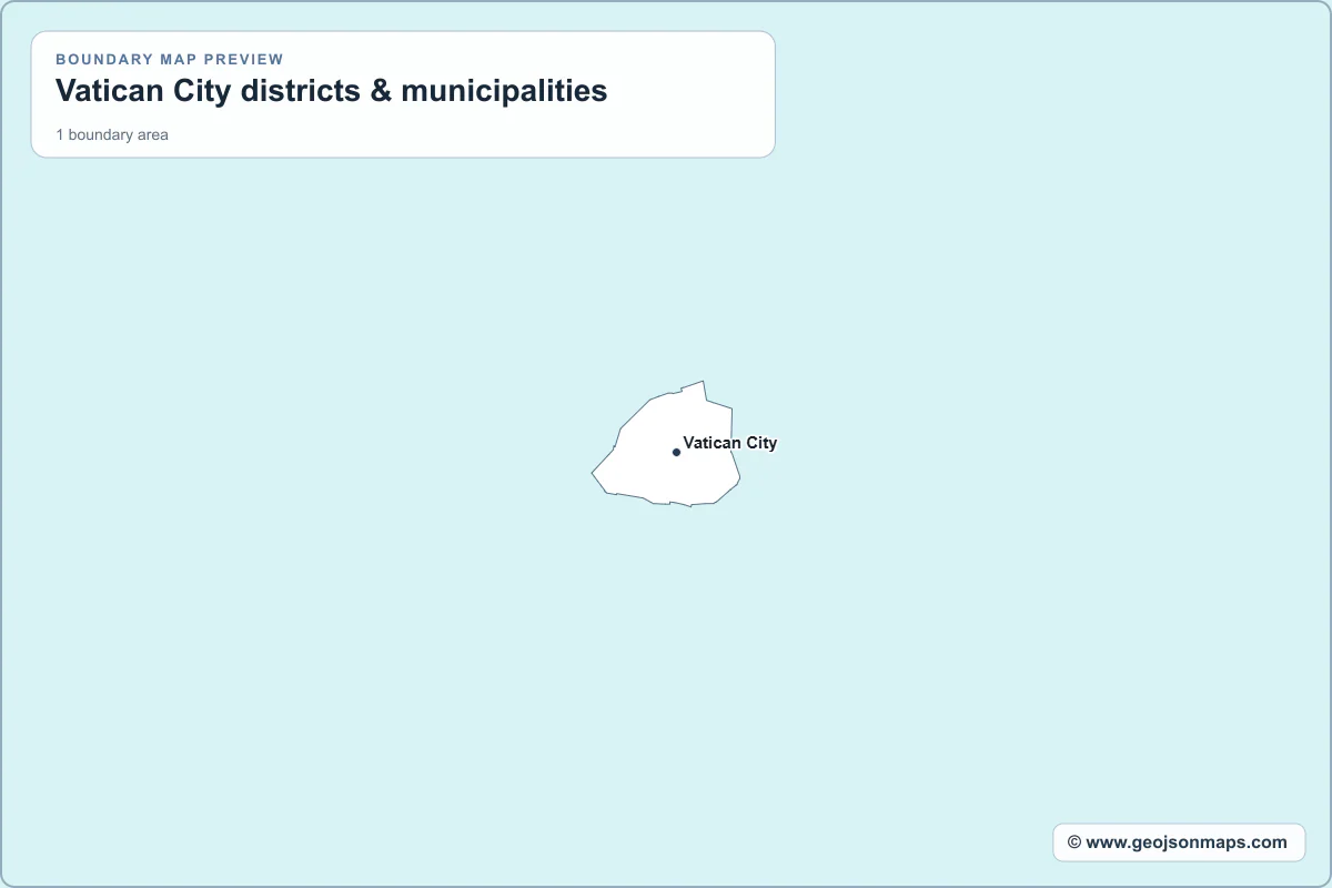 Preview of Vatican City districts & municipalities map