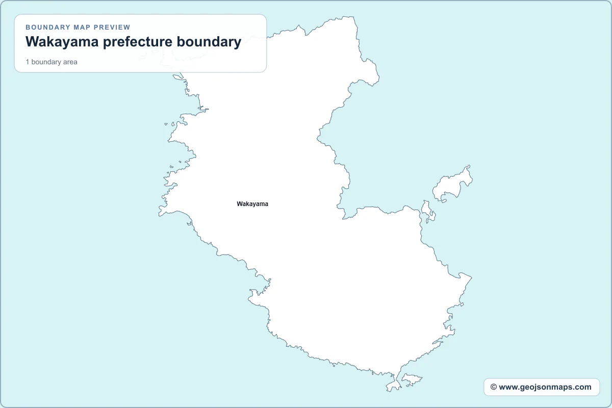 Preview of Wakayama prefecture boundary map