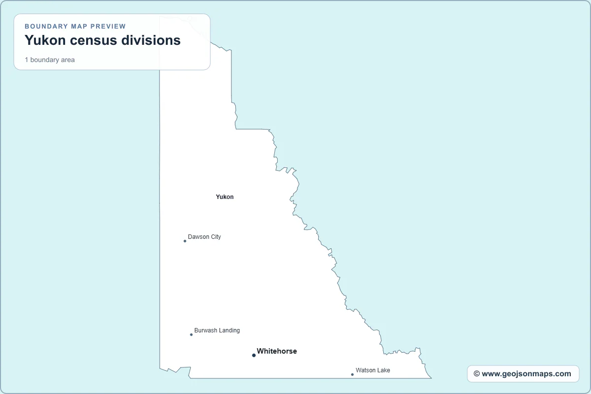 Preview of Yukon census divisions map