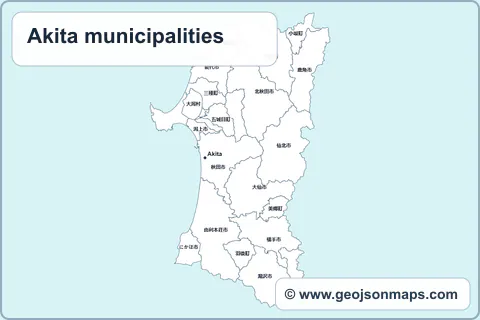 Preview of Akita municipalities map