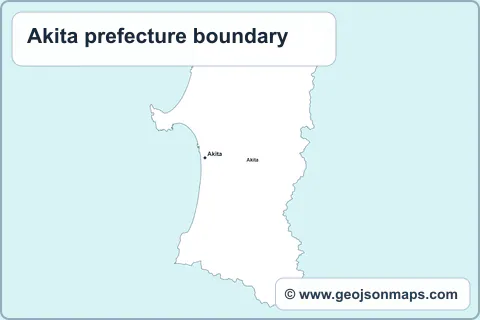 Preview of Akita prefecture boundary map