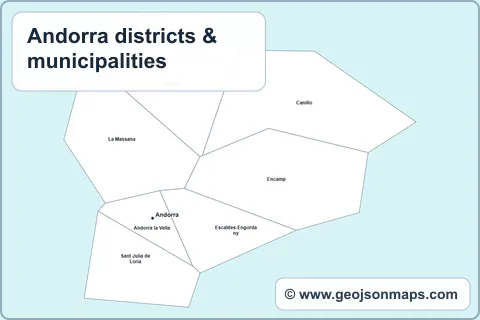 Preview of Andorra districts & municipalities map