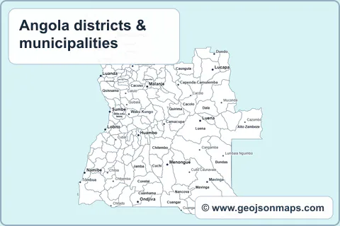 Preview of Angola districts & municipalities map