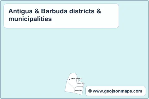 Preview of Antigua & Barbuda districts & municipalities map