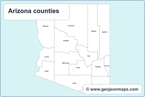 Preview of Arizona counties map