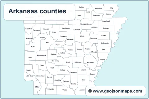 Preview of Arkansas counties map
