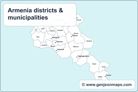 Preview of Armenia districts & municipalities map