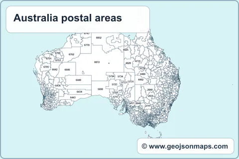 Preview of Australia postal areas map