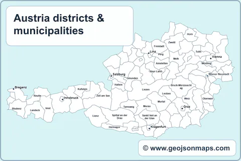 Preview of Austria districts & municipalities map