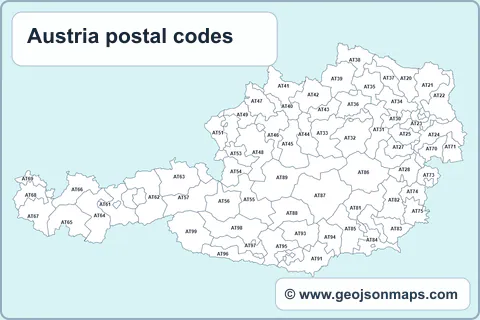 Preview of Austria postal codes map
