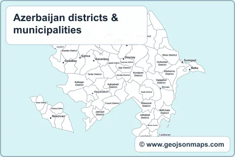 Preview of Azerbaijan districts & municipalities map