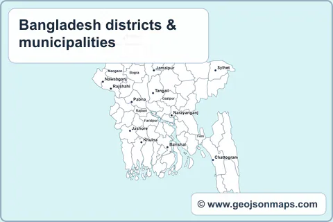 Preview of Bangladesh districts & municipalities map