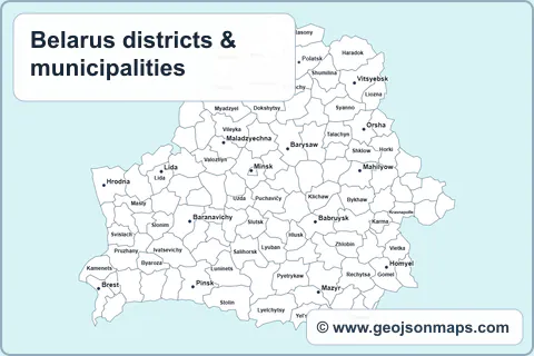 Preview of Belarus districts & municipalities map